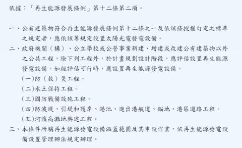 再生能源條例更新
